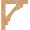 Ekena Millwork Merced Block Smooth Bracket w/ Offset Brace, Western Red Cedar, 7 1/2"W x 36"D x 40"H BKT0806X36X40MRC05SWR - alternate 2